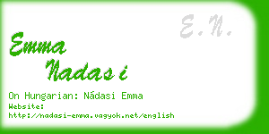 emma nadasi business card