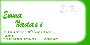 emma nadasi business card